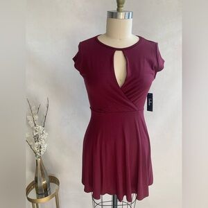 Lulu's Red Cut Out Ruched Mini Dress